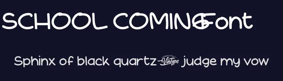School Coming Font by VinType — Display Font — thumbnail 2