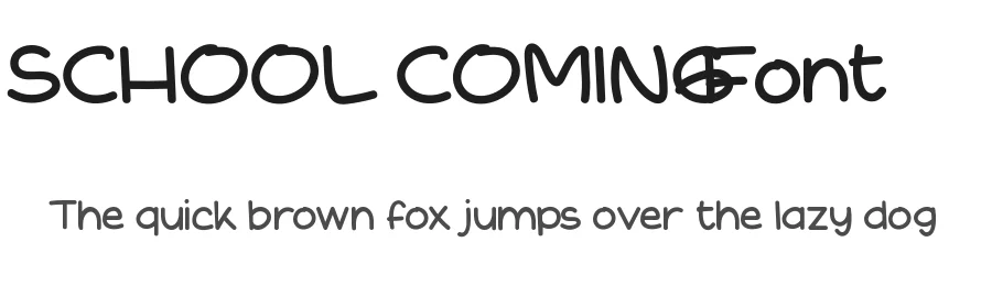 School Coming Font by VinType — Display Font