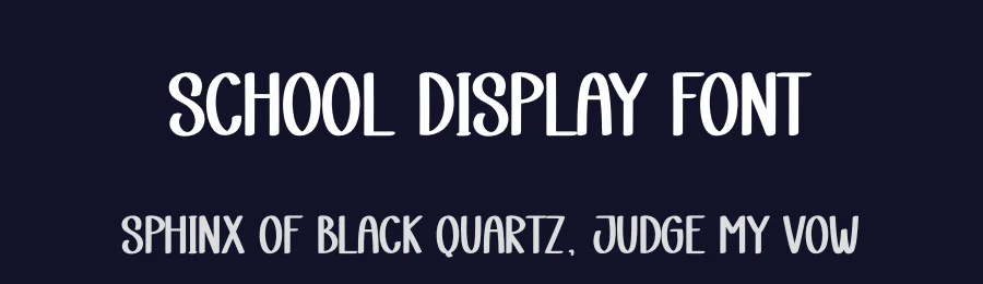 School Display Font by andikastudio — Display Font — thumbnail 2