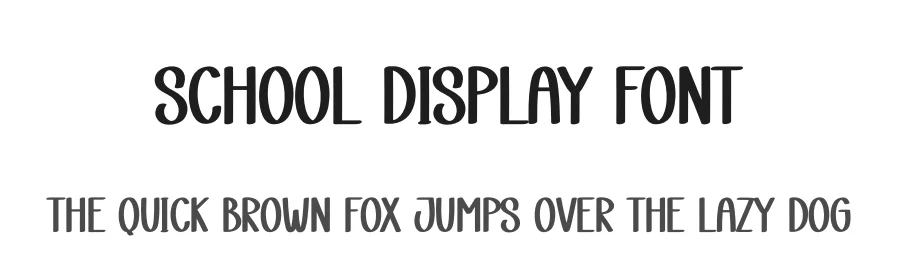 School Display Font by andikastudio — Display Font