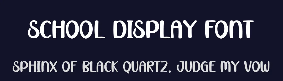 School Display Font by andikastudio — Display Font — thumbnail 2