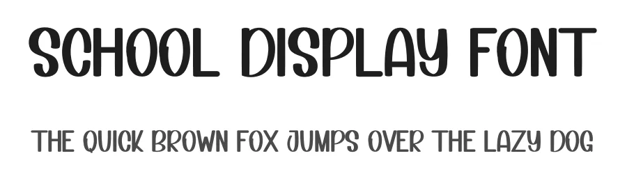 School Display Font by inermediaSTUDIO — Display Font