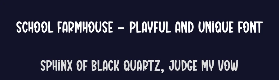 School Farmhouse – Playful And Unique Font by creativeletter — Display Font — thumbnail 2