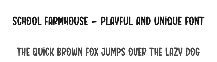 School Farmhouse – Playful And Unique Font by creativeletter — Display Font