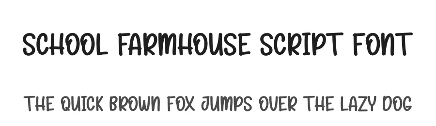 School Farmhouse Script Font by creativeletter — Script Handwritten Font