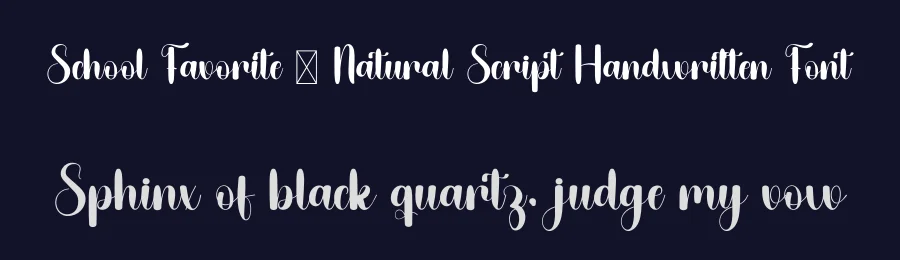 School Favorite – Natural Script Handwritten Font by freshtypeink — Script Handwritten Font — thumbnail 2