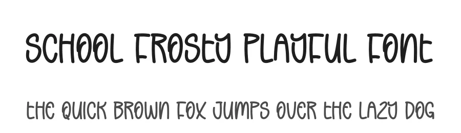 School Frosty Playful Font by andikastudio — Script Handwritten Font