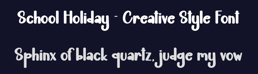 School Holiday – Creative Style Font by andikastudio — Display Font — thumbnail 2
