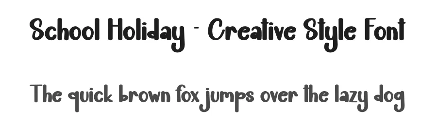 School Holiday – Creative Style Font by andikastudio — Display Font