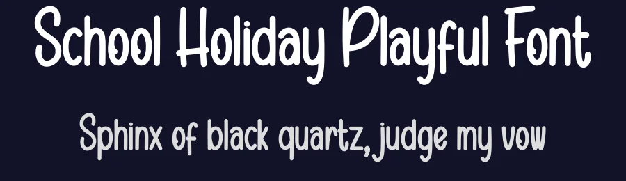 School Holiday Playful Font by creativeletter — Script Handwritten Font — thumbnail 2