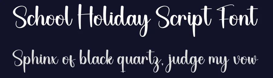 School Holiday Script Font by creativeletter — Script Handwritten Font — thumbnail 2