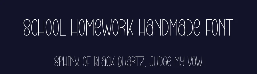 School Homework Handmade Font by andikastudio — Display Font — thumbnail 2