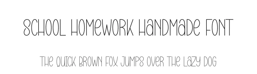 School Homework Handmade Font by andikastudio — Display Font