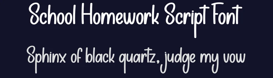 School Homework Script Font by creativeletter — Display Font — thumbnail 2