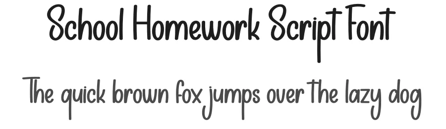 School Homework Script Font by creativeletter — Display Font