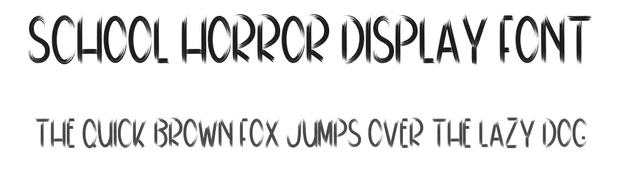School Horror Display Font by freshtypeink — Decorative Font