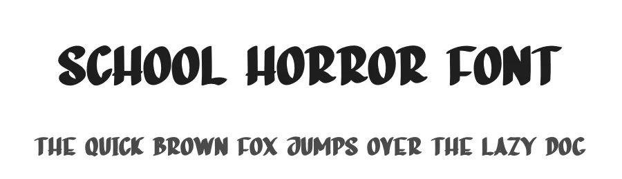 School Horror Font by creativeletter — Display Font