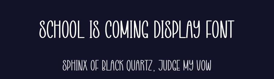 School Is Coming Display Font by creativeletter — Display Font — thumbnail 2