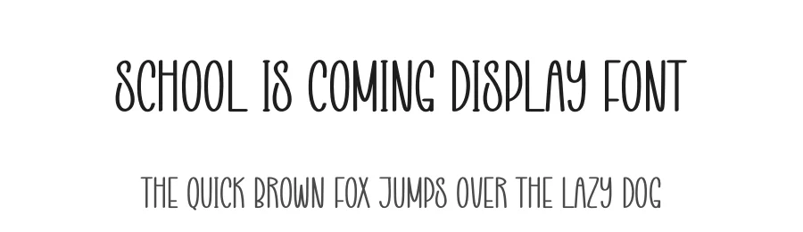 School Is Coming Display Font by creativeletter — Display Font