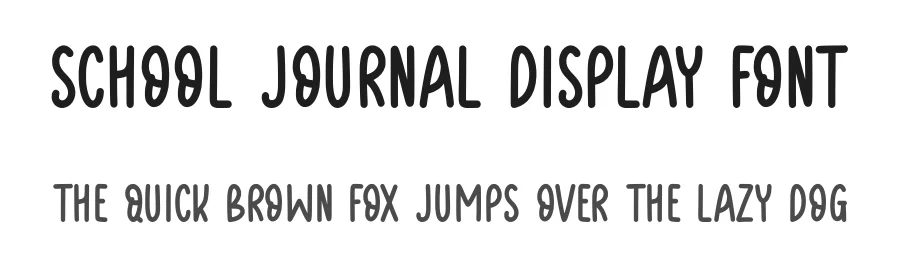 School Journal Display Font by Funtype — Script Handwritten Font