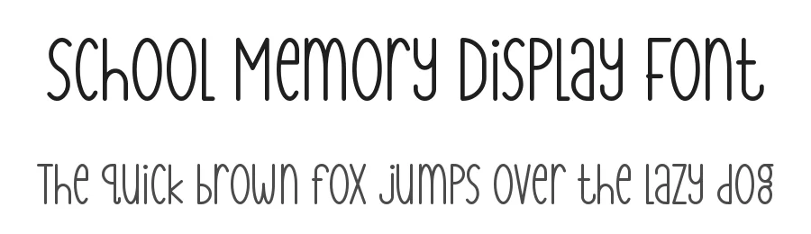 School Memory Display Font by MasyafiStudio — Decorative Font