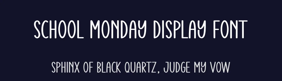 School Monday Display Font by andikastudio — Display Font — thumbnail 2