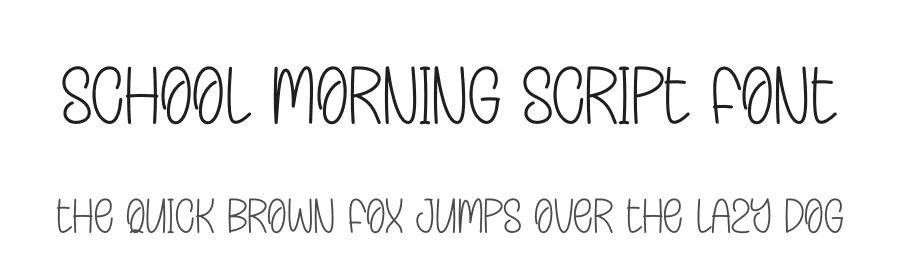 School Morning Script Font by creativeletter — Script Handwritten Font