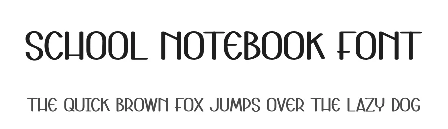 School Notebook Font by andikastudio — Display Font