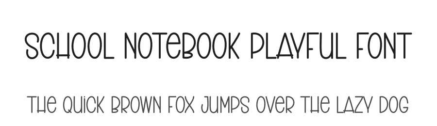 School Notebook Playful Font by creativeletter — Script Handwritten Font