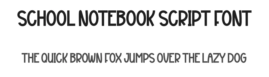 School Notebook Script Font by creativeletter — Script Handwritten Font
