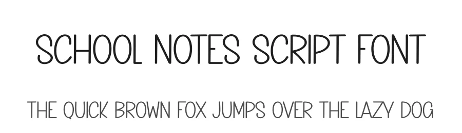 School Notes Script Font by creativeletter — Script Handwritten Font