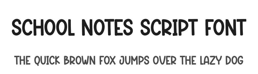 School Notes Script Font by andikastudio — Display Font