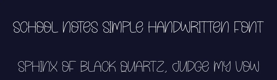 School Notes Simple Handwritten Font by andikastudio — Display Font — thumbnail 2