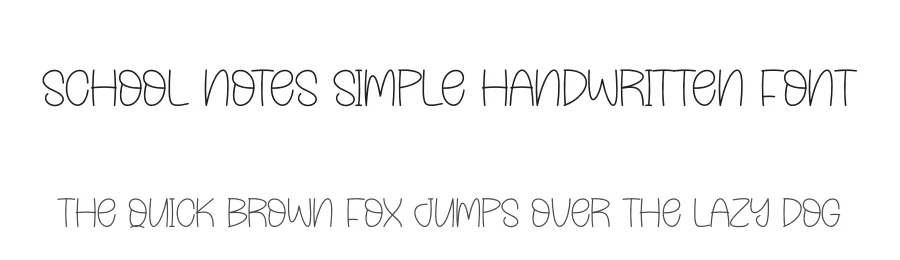 School Notes Simple Handwritten Font by andikastudio — Display Font