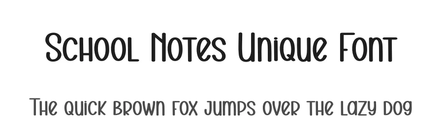School Notes Unique Font by andikastudio — Display Font