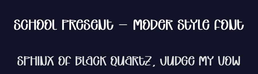 School Present – Moder Style Font by andikastudio — Display Font — thumbnail 2