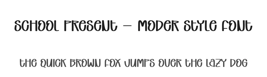School Present – Moder Style Font by andikastudio — Display Font