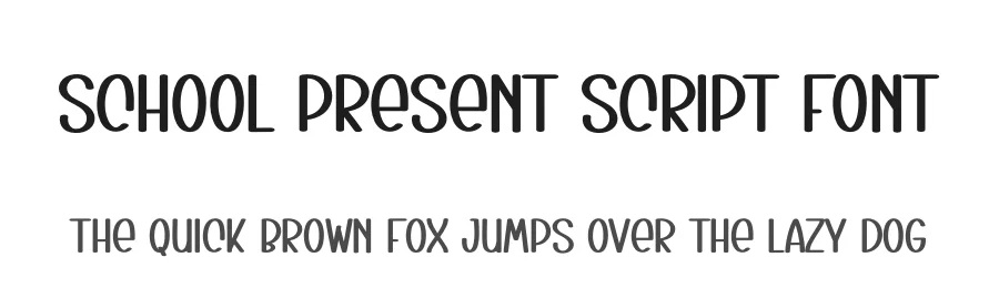 School Present Script Font by andikastudio — Display Font