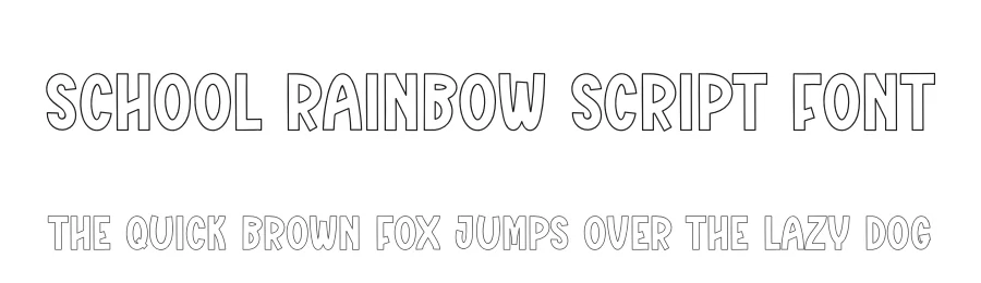 School Rainbow Script Font by andikastudio — Script Handwritten Font