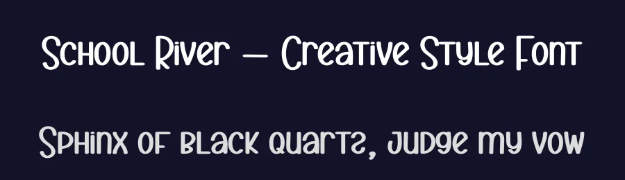 School River – Creative Style Font by andikastudio — Display Font — thumbnail 2