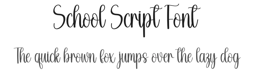 School Script Font by Store_07 — Script Handwritten Font