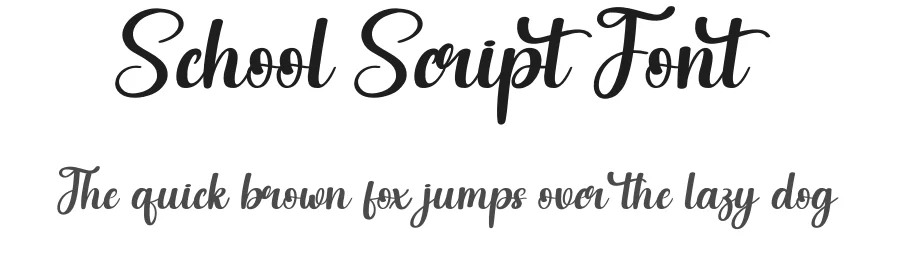 School Script Font by creativeletter — Script Handwritten Font