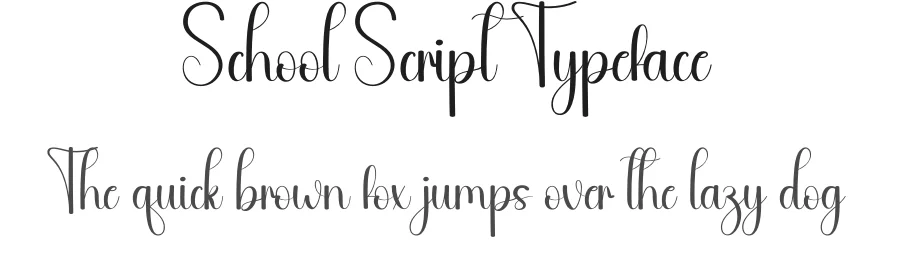 School Script Typeface by andikastudio — Script Handwritten Font