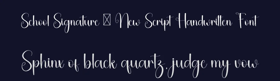 School Signature – New Script Handwritten Font by freshtypeink — Script Handwritten Font — thumbnail 2