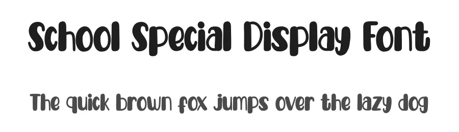 School Special Display Font by Siapgraph — Display Font