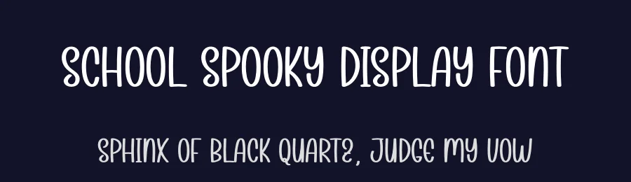 School Spooky Display Font by creativeletter — Display Font — thumbnail 2