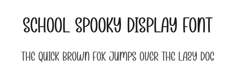 School Spooky Display Font by creativeletter — Display Font