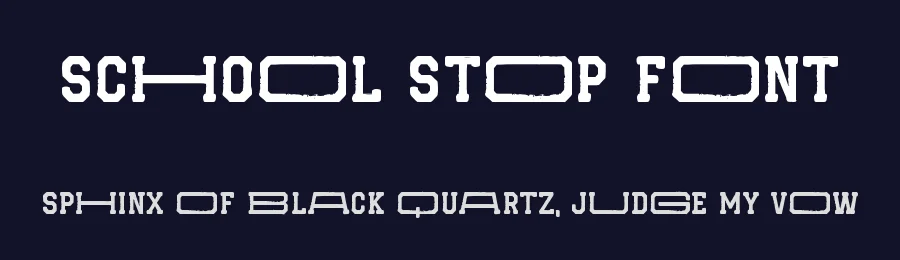 School Stop Font by Petar Acanski — Slab Serif Font — thumbnail 2