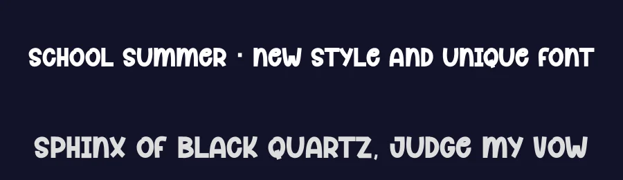 School Summer – New Style And Unique Font by andikastudio — Display Font — thumbnail 2