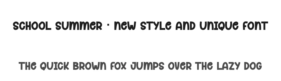 School Summer – New Style And Unique Font by andikastudio — Display Font